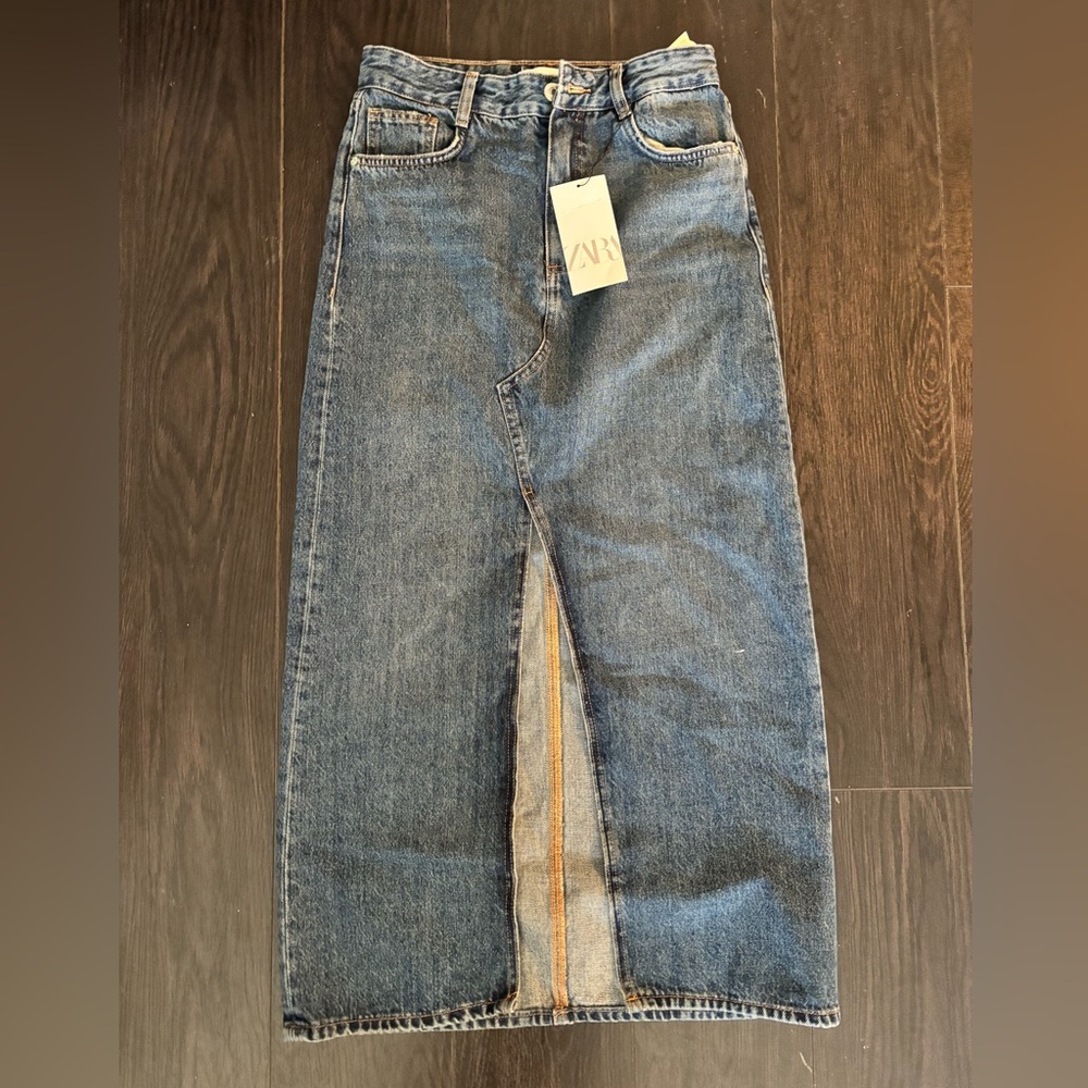 ZARA MAXI JEAN SKIRT